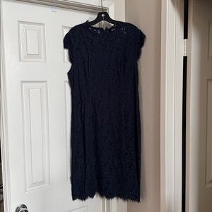 Merokeety Navy Lace Cocktail Dress